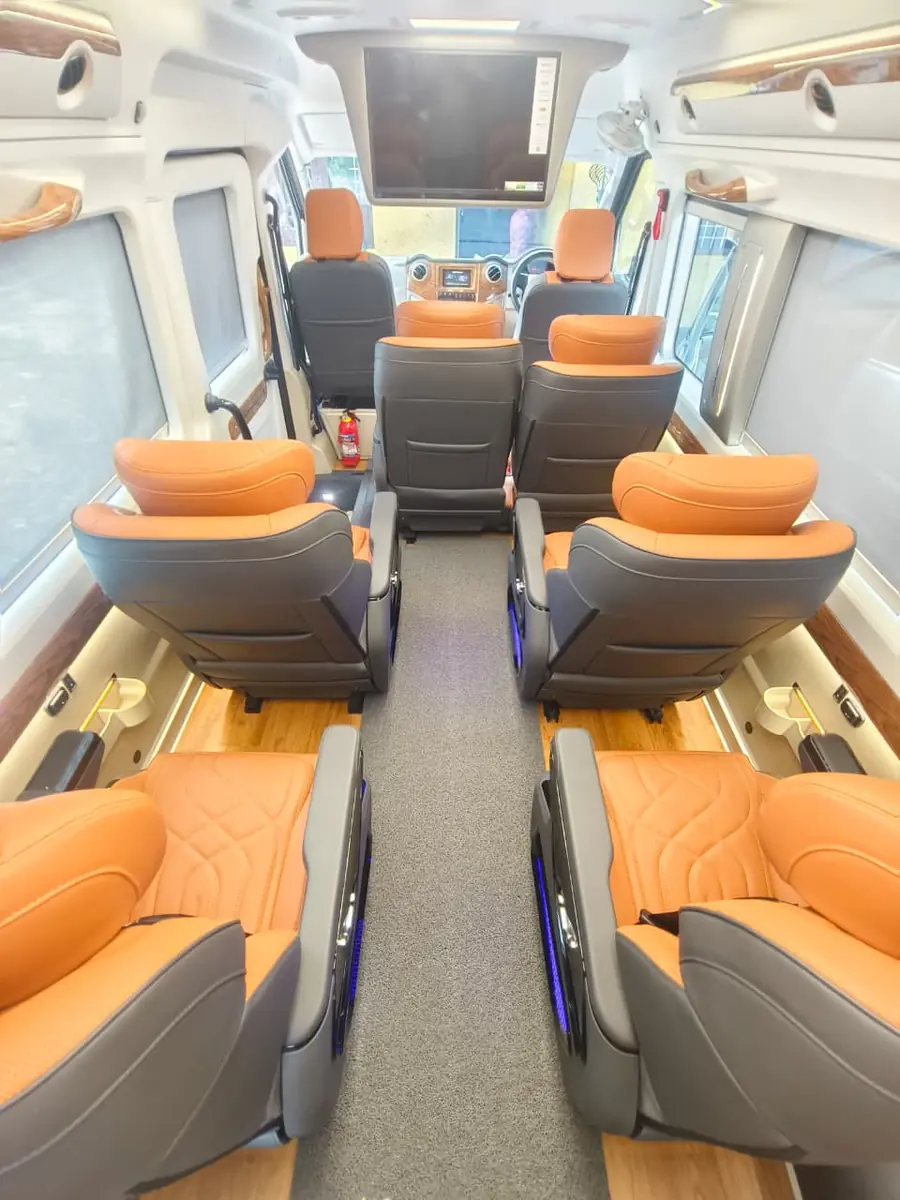PKN Ultra Luxury 10 Seater Urbania spacious cabin with individual captain seats